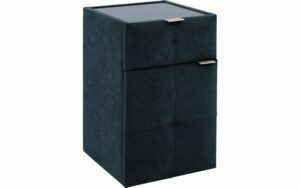 Afbeelding van een Goossens Nachtkastje Briljant Royal, 1 deur links, 1 lade, met inleg glasblad