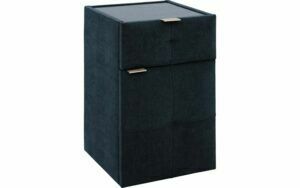 Afbeelding van een Goossens Nachtkastje Briljant Royal, 1 deur rechts, 1 lade, met inleg glasblad