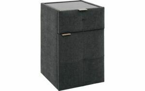 Afbeelding van een Goossens Nachtkastje Briljant Royal, 1 deur rechts, 1 lade, met inleg glasblad