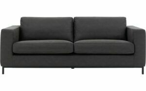 Afbeelding van een Goossens Bank Maxima grijs, micro leer, 4-zits, elegant chic