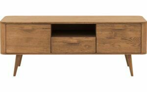 Afbeelding van een Goossens Tv Meubel Bjarte, 2 deuren 1 lade 1 open vak 135 cm breed