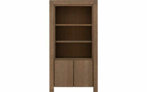 Afbeelding van een Goossens Boekenkast Clear, 100 cm breed, 2 deuren, 3 open vakken