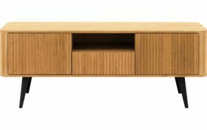 Afbeelding van een Goossens Tv Meubel Seppe, 2 deuren 1 lade 1 open vak 135 cm breed