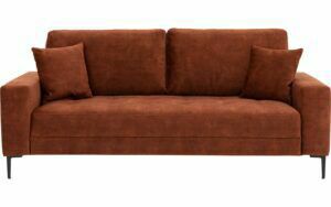 Afbeelding van een Goossens Bank Coco bruin, stof, 2,5-zits, stijlvol landelijk