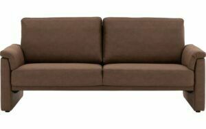 Afbeelding van een Goossens Bank Pim bruin, micro leer, 3-zits, urban industrieel