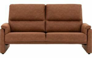 Afbeelding van een Goossens Bank Pim bruin, micro leer, 3-zits, urban industrieel