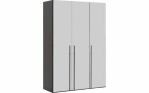 Afbeelding van een Goossens Kledingkast Easy Storage Ddk, Kledingkast 153 cm breed, 220 cm hoog, 3x glas draaideur
