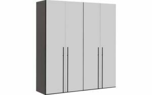 Afbeelding van een Goossens Kledingkast Easy Storage Ddk, Kledingkast 203 cm breed, 220 cm hoog, 4x glas draaideur