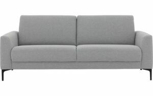 Afbeelding van een Goossens Bank Dallas lichtgrijs, stof, 3-zits, modern design