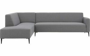 Afbeelding van een Goossens Bank Key West grijs, stof, 3-zits, modern design met ligelement links