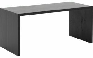 Afbeelding van een Goossens Bijzettafel Quinze, hout eiken zwart, modern design, 110 x 50 x 50 cm