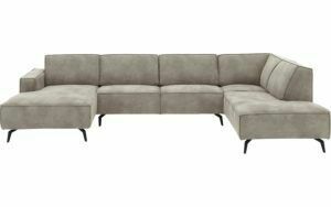 Afbeelding van een Goossens Hoekbank Hercules grijs, microvezel, 2,5-zits, modern design met ligelement rechts