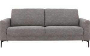 Afbeelding van een Goossens Bank Dallas grijs, micro leer, 2-zits, modern design