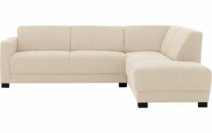 Afbeelding van een Goossens Bank My Style beige, stof, 2,5-zits, stijlvol landelijk met chaise longue rechts