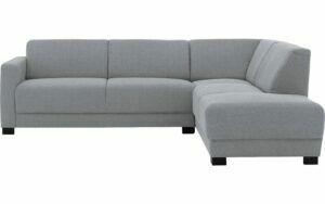 Afbeelding van een Goossens Bank My Style lichtgrijs, stof, 2,5-zits, stijlvol landelijk met chaise longue rechts