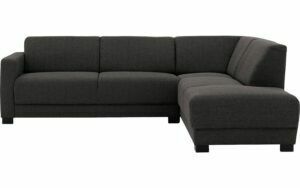 Afbeelding van een Goossens Bank My Style antraciet, stof, 2,5-zits, stijlvol landelijk met chaise longue rechts
