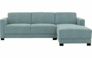 Afbeelding van een Goossens Bank My Style blauw, microvezel, 2,5-zits, stijlvol landelijk met chaise longue rechts