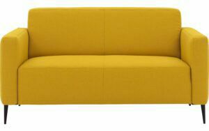 Afbeelding van een Goossens Bank Key West geel, stof, 2-zits, modern design