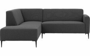 Afbeelding van een Goossens Bank Key West grijs, stof, 2-zits, modern design met ligelement links