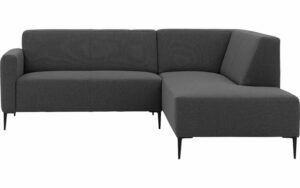 Afbeelding van een Goossens Bank Key West grijs, stof, 2-zits, modern design met ligelement rechts