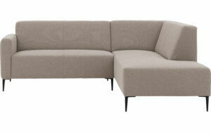 Afbeelding van een Goossens Bank Key West grijs, stof, 2-zits, modern design met ligelement rechts