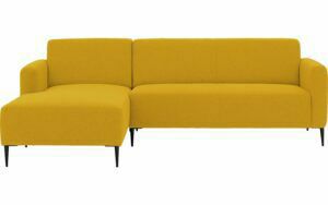 Afbeelding van een Goossens Bank Key West geel, stof, 2,5-zits, modern design