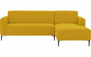 Afbeelding van een Goossens Bank Key West geel, stof, 2,5-zits, modern design