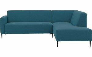 Afbeelding van een Goossens Bank Key West blauw, stof, 2,5-zits, modern design met ligelement rechts