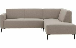 Afbeelding van een Goossens Bank Key West grijs, stof, 2,5-zits, modern design met ligelement rechts