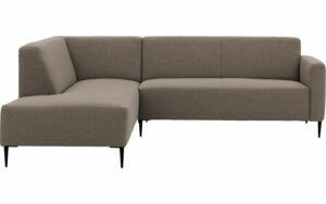 Afbeelding van een Goossens Bank Key West bruin, stof, 2,5-zits, modern design met ligelement links