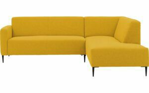 Afbeelding van een Goossens Bank Key West geel, stof, 2,5-zits, modern design met ligelement rechts
