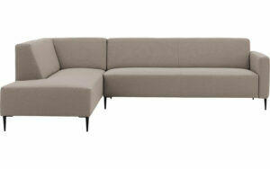 Afbeelding van een Goossens Bank Key West grijs, stof, 3-zits, modern design met ligelement links