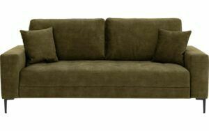 Afbeelding van een Goossens Bank Coco groen, stof, 2,5-zits, stijlvol landelijk