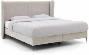 Afbeelding van een Goossens Boxspring Ease Classic Incl. Matras, Vlak 180 x 210 cm (=2x 90 x 210 cm) met hoofdbord + 2x matras shapes 1