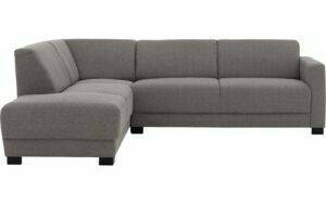 Afbeelding van een Goossens Bank My Style grijs, stof, 2,5-zits, stijlvol landelijk met ligelement links