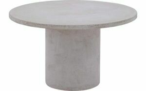 Afbeelding van een Goossens Salontafel Stone rond, beton grijs, urban industrieel, 70 x 40 x 70 cm