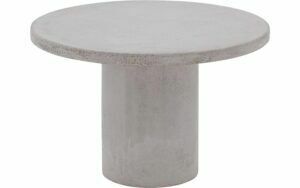 Afbeelding van een Goossens Salontafel Stone rond, beton grijs, urban industrieel, 50 x 31 x 50 cm