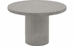 Afbeelding van een Goossens Salontafel Stone rond, beton grijs, urban industrieel, 50 x 31 x 50 cm