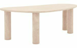 Afbeelding van een Goossens Eettafel Stone, Organisch 220 x 120 cm