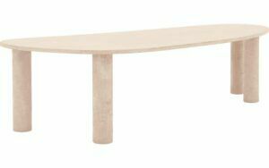 Afbeelding van een Goossens Eettafel Stone, Organisch 280 x 120 cm