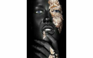 Afbeelding van een Goossens Schilderij Noir Goldest, 120 x 80 cm