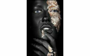 Afbeelding van een Goossens Schilderij Noir Goldest, 80 x 120 cm