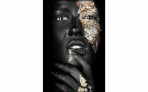 Afbeelding van een Goossens Schilderij Noir Goldest, 120 x 80 cm