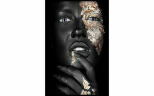 Afbeelding van een Goossens Schilderij Noir Goldest, 135 x 90 cm