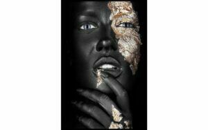 Afbeelding van een Goossens Schilderij Noir Goldest, 150 x 100 cm