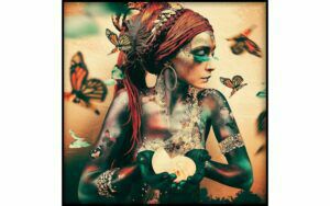 Afbeelding van een Goossens Schilderij Summon Ii, 100 x 100 cm