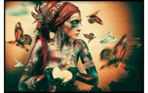 Afbeelding van een Goossens Schilderij Summon Ii, 135 x 90 cm