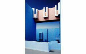 Afbeelding van een Goossens Schilderij Mirage In Blue, 98 x 148 cm