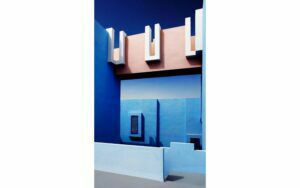 Afbeelding van een Goossens Schilderij Mirage In Blue, 70 x 118 cm