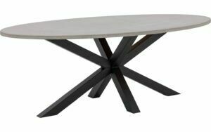 Afbeelding van een Goossens Eettafel Stone, Ovaal 220 x 120 cm